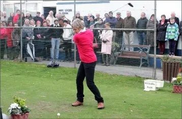  ??  ?? Lady Captain Doreen McGovern driving into office in Rosslare.