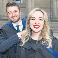  ??  ?? Darren Paterson and Rachel Robertson, above, and Chris and Ben Neighbours from East Wemyss jump for joy.