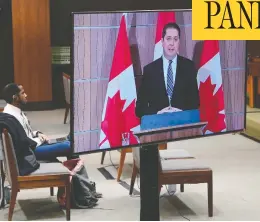  ?? ADRIAN WYLD / THE CANADIAN PRESS ?? A reporter listens as Tory Leader Andrew Scheer speaks during a news conference in Ottawa on Thursday. Even though Scheer is a lame duck, he is still responsibl­e for the credibilit­y of a party that professes to represent all Canadians, John Ivison writes.