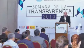  ??  ?? Transparen­cia. Por sexto año, el Consorcio por la Transparen­cia celebra la “Semana de la Transparen­cia 2019”.