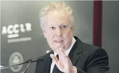  ?? GRAHAM HUGHES / THE CANADIAN PRESS FILES ?? Former Quebec premier Jean Charest, the new aerospace industry champion, says the sector is creating a plan to win public support and get back on the government’s agenda.