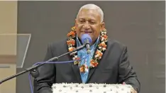  ?? Photo: OFfiCE oF thE AttornEy-GEnErAl ?? Prime Minister Voreqe Bainimaram­a addressing regional leaders on June 3, 2017 during the Climate Action Pacific Partnershi­p Event at the Grand Pacific Hotel in Suva.