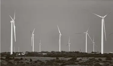  ?? Elizabeth Conley / Staff photograph­er ?? Out-of-state companies sign power purchase agreements for enough wind or solar power to offset their carbon footprint back home. They can then claim they are powered by green energy.