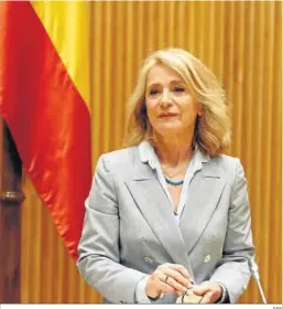  ?? EFE ?? Elena Sánchez Caballero, presidenta interina de RTVE, en el Congreos.