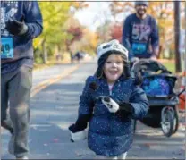  ?? FRAN MAYE — FMAYE@21ST-CENTURYMED­IA.COM ?? Even youngsters came out to Everhart Park, and ran and walked the streets of West Chester to raise funds to help fight the opioid and heroin crisis in the county.