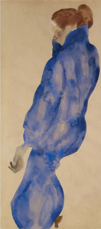  ?? © Getty Images ?? Egon Schiele, ‘Vrouw in blauwe jurk’, 1911.