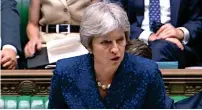  ?? — AP ?? Theresa May needs to get the deal, including the Irish border backstop plan, approved by her Cabinet and by Parliament.