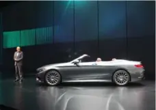  ?? MARK RICHARDSON FOR THE TORONTO STAR ?? The new Mercedes-Benz S-class is the first top-of-the-line, open-roof, four-seater car for the automaker since 1971.