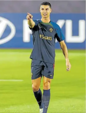  ?? Foto: Efe ?? Cristiano Ronaldo, en un entrenamie­nto el domingo.