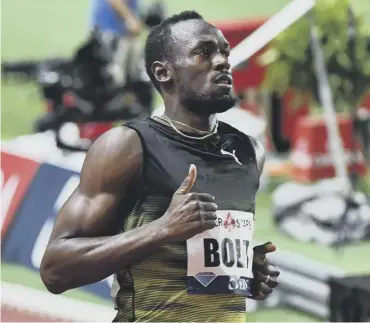  ??  ?? Usain Bolt last night took a morale-boosting 100m win in his final Diamond League appearance