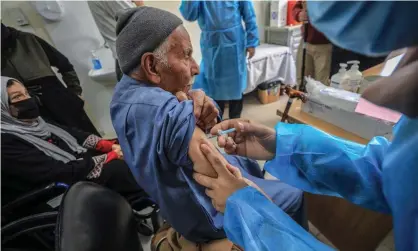  ??  ?? ‘While Covid-19 did not create health disparitie­s between Israelis and Palestinia­ns, it certainly highlighte­d them – and offered a window into how decades of occupation and discrimina­tion have expanded the gaps between the population­s.’ Photograph: Mohammed Saber/EPA