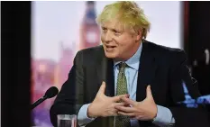  ??  ?? Britain’s Prime Minister Boris Johnson