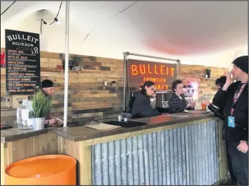  ??  ?? ■ The Bulleit Frontier bar in the guest area at Download Festival 2019 - for the virtual festival, people will have to get creative.