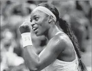  ?? ANDREW GOMBERT/EPA ?? Sloane Stephens defeated Venus Williams 6-1, 0-6, 7-5 on Thursday to earn a berth in the finals of the U.S. Open.