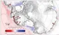  ??  ?? UPI The first-ever complete map of Antarctica’s grounding line.