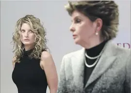  ?? Mike Nelson EPA ?? SUMMER ZERVOS, left, with attorney Gloria Allred, says Donald Trump tried to seduce her in 2007. Trump has previously denied Zervos’ allegation­s.