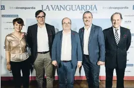  ?? XAVIER CERVERA ?? G. Torrents, S. Illa, Miquel Iceta, Jaume Collboni i J.F. Marco