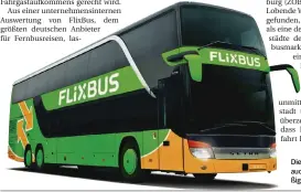  ?? FOTO: FLIXBUS ?? Die Flixbusse fahren auch Duisburg regelmäßig an.