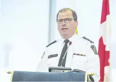  ?? BOB TYMCZYSZYN/POSTMEDIA FILE PHOTO ?? Niagara Regional Police Chief Jeff McGuire, shown during a news conference, retires on July 14.