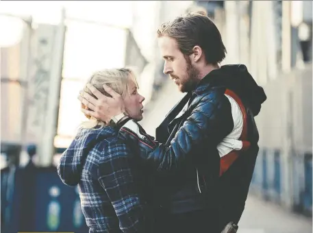  ?? ALLIANCE ?? Michelle Williams has been blunt about how difficult it was to shoot erotic scenes for the movie Blue Valentine with co-star Ryan Gosling. The Oscar-winning actress says she’d scream in her car after a day on set.