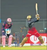  ?? BCCI ?? RCB’S Dinesh Karthik on way to a 23-ball 44* on Tuesday.