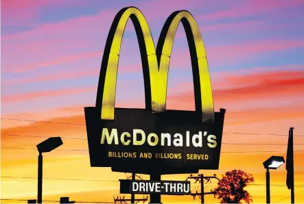  ?? GENE J. PUSKAR/ THE ASSOCIATED PRESS/ FILES ?? McDonald’s has been taking some heat for its decision to end a nuts-free policy but columnist Deborah Yedlin, who has had a severe nut allergy almost her entire life, argues that people have to learn to take responsibi­lity for their own health.