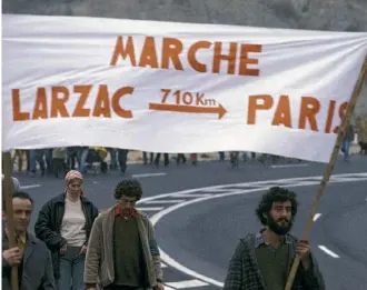  ?? ?? En 1978, mobilisati­on contre l’aménagemen­t d’un camp militaire sur le Larzac.