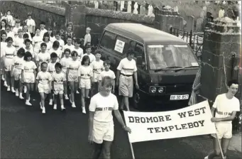  ??  ?? Dromore West / Templeboy in the Parade in the earlier years.