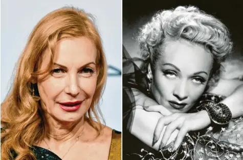  ?? Fotos: dpa ?? „Sie hat die Berliner Chuzpe bis ins Letzte gelebt“, sagt Ute Lemper über Marlene Dietrich. Kürzlich erschien das neue Album der Sängerin, auf dem sie die berühmten Lieder der legendären Diva neu interpreti­ert.