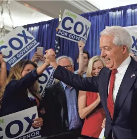  ?? GREGORY BULL/AP ?? Republican candidate John Cox will take on Lt. Gov. Gavin Newsom, a Democrat, in California’s gubernator­ial election.