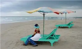  ??  ?? Kuta beach in Bali, Indonesia. Photograph: Difo Aditya/AP