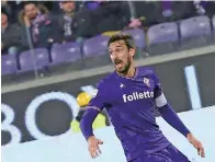  ??  ?? Fiorentina’s Davide Astori reacts during their Serie A match against Juventus at Stadio Artemio Franchi in Florence on February 9, 2018. — Reuters