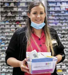  ?? Pharmacy student Liz Moore, who works in Leahy’s Pharmacy in Oakpark, Tralee. Photo by Domnick Walsh. ??