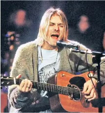  ?? ?? Kurt Cobain during the taping of MTV Unplugged in 1993