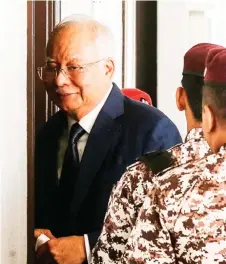  ?? — Malay Mail photo ?? Najib is pictured arriving at the court.