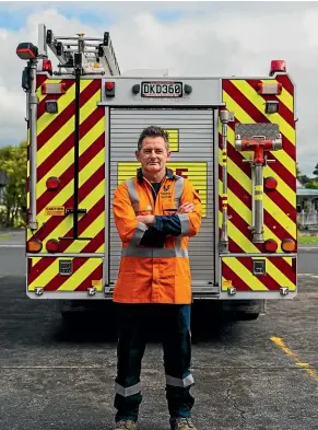  ?? ?? Volunteer firefighte­r Shaun Barron is employed by Electrix.