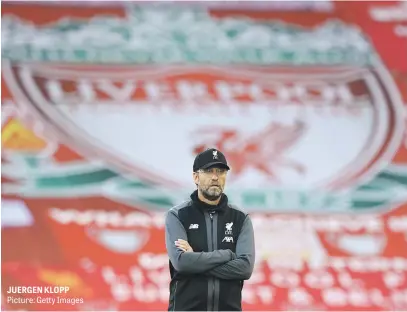  ?? Picture: Getty Images ?? JUERGEN KLOPP