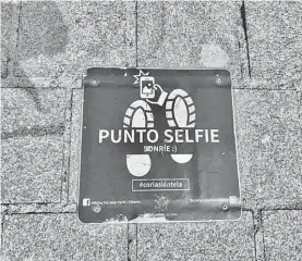  ??  ?? Uno de los puntos selfie que se han colocado en el casco histórico.