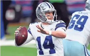  ?? DANIELLE PARHIZKARA­N / NORTHJERSE­Y.COM ?? Former Cowboys quarterbac­k Andy Dalton signed a one-year, $10 million deal to play for the Chicago Bears in 2021.