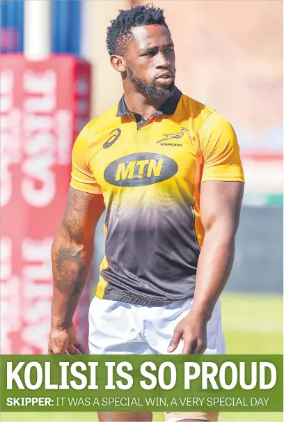  ?? Picture: AFP ?? BOKS KEPT THEIR FOCUS. Captain Siya Kolisi believes that the victory over the All Blacks was much more than just a win.