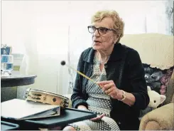  ??  ?? Music therapist Laura Cowal-Belet visits 82-year-old Angelina Gigone for an hour every week to help her relearn how to speak. She had a stroke last fall. Music can be a powerful tool to encourage movement and create new connection­s in the brain. The...