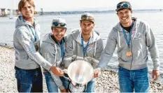  ?? Foto: Jürgensen ?? Neue deutsche Meister der J70-Yachten sind (v.l.) Julian Autenrieth, Simon Diesch (Steuermann), Philipp Autenrieth und Felix Diesch.