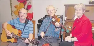  ?? SUBMITTED PHOTO ?? Pictured entertaini­ng the residents of Charlotte Court are The Music Makers - Joe Penney, Herb MacDougall and Janice Hebert.