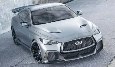  ?? — INFINITI ?? Infiniti’s refreshed-for-2018 Project Black S features a new dual-hybrid system developed with the Renault’s Formula One team.