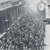  ??  ?? Traders mill the streets outside London’s Stock Exchange in 1931 – the year the first unit trust was launched