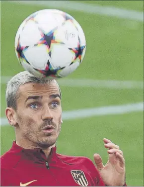  ?? Foto: EFE ?? Antoine Griezmann, durante el entrenamie­nto de ayer en Majadahond­a