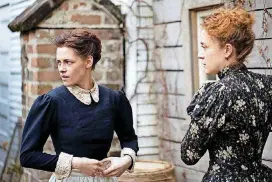  ?? ATTRACTION­S] [PHOTO BY ELIZA MORSE, SABAN FILMSROADS­IDE ?? Kristen Stewart, left, and Chloe Sevigny star in this retelling of the infamous 1892 Borden murders, set in a household full of deception and spite.