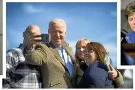  ?? The New York Times) (Mark Makela/ ?? Former Vice President Joe Biden campaigns for Stephanie Hansen, center, a Delaware Democratic state senate candidate, in Newark, Del.