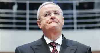  ?? MICHAEL SOHN/AP FILES ?? Former Volkswagen CEO Martin Winterkorn is charged with three counts of wire fraud and one of conspiring with other senior VW executives and employees to violate the Clean Air Act.