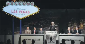  ?? ETHAN MILLER/ GETTY IMAGES FILES ?? The prospectiv­e owners of a Las Vegas NHL franchise claim 13,000 season ticket commitment­s, but some of those are for partial seasons and worth as little as $ 75.